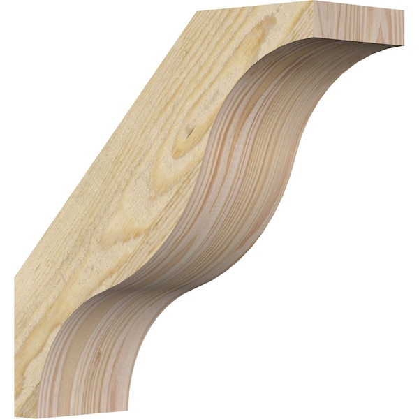 Ekena Millwork 4"W x 12"D x 12"H Funston Rough Sawn Knee Brace, Douglas Fir BRC04X12X12FST00RDF - main